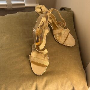 Nina Gold Strappy Heels